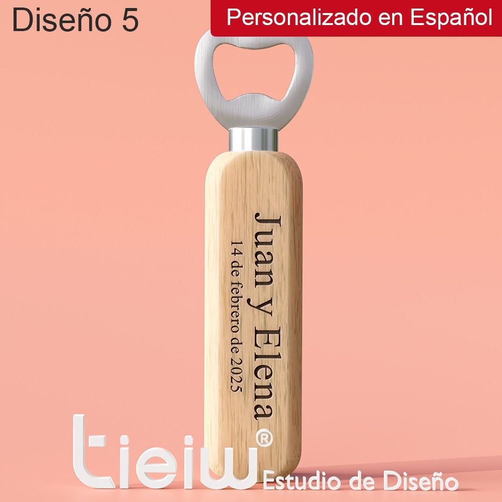 12PCS Custom Wedding Gift Bottle Opener Wedding Favors for Guests Personalized Wooden Opener as Gift for Wedding Decoration