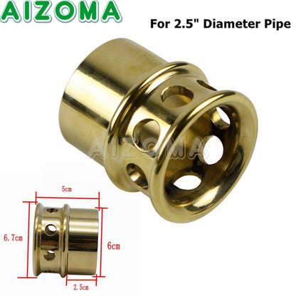 Universal 1-3/4" or 1.75" 2" 2.25" 2.5" Brass Exhaust Tips For Harley Chopper Bobber Sportster 883 1200 Muffler Pipe Plug Tube