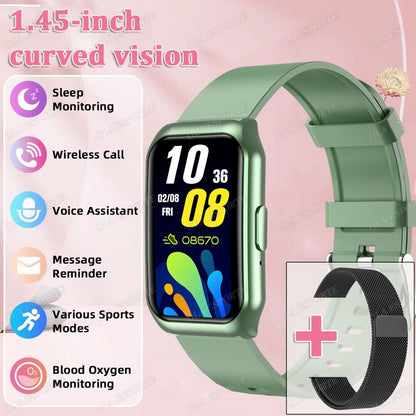 New Curved Screen Smart Watch 2025 For Health Watch Heart Rate Blood Oxygen/Pressure Sleep Monitor Sports Waterproof Smartwatch