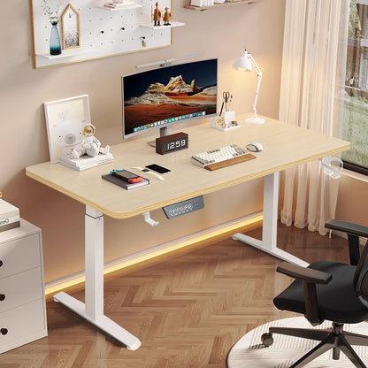 Height Adjustable Desk Motion Electric Sit Stand Up Down Computer Table Lift Motorized Gaming Desktop Modern Home Office Desks