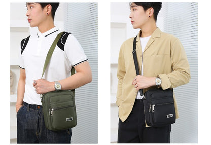Waist Men's Crossbody Messenger Bags Male Canvas Shoulder Bags Men Handbag Chest Shoulder Belt Bag Casual Large Boy Satchel Grey