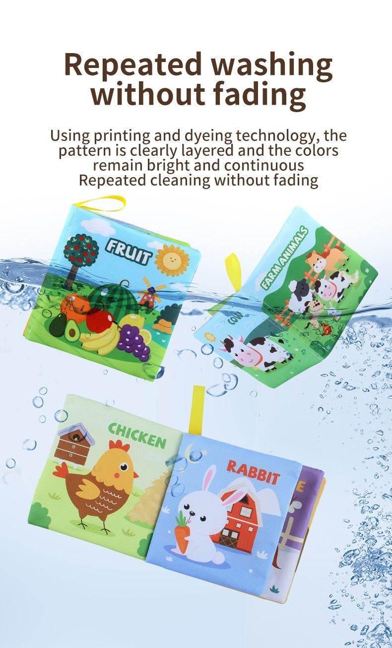 Livro de Pano Macio para Bebês 0-36M Brinquedo de Aprendizagem Precoce Interativo para Pais e Filhos Brinquedo Educativo Montessori de Marionete Presente para Meninos e Meninas