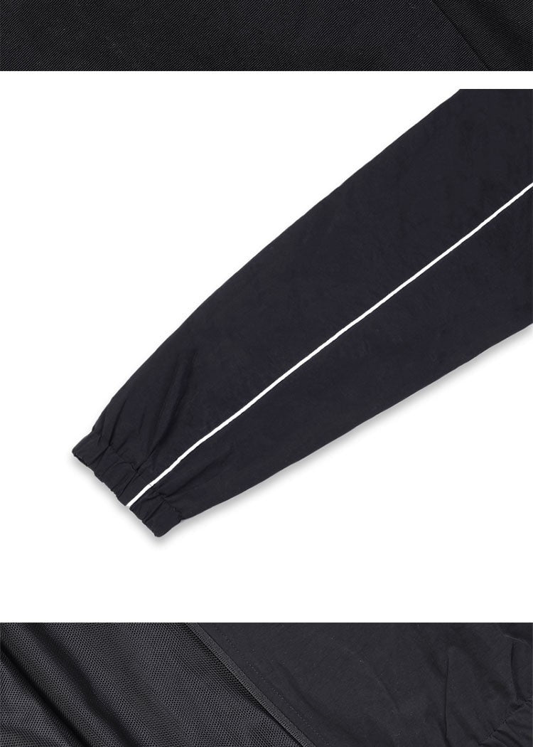 Jinx Team Black Jacket Unisex Windbreaker Sports Coat Men Women Loose Track Activewear Long Sleeve Top Embroidery Y2k Outerwears