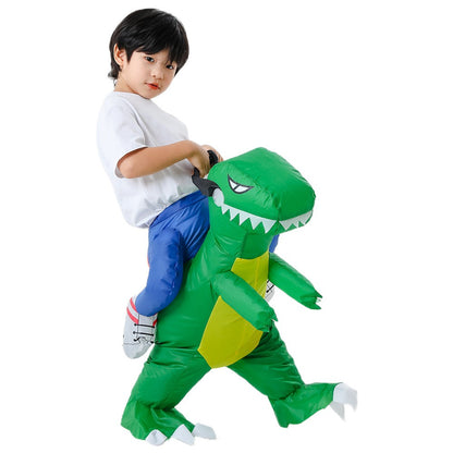 Funny dinosaur inflatable costume set  Riding jumpsuit cosplay outfit  High-impact hilarious costume Halloween attire