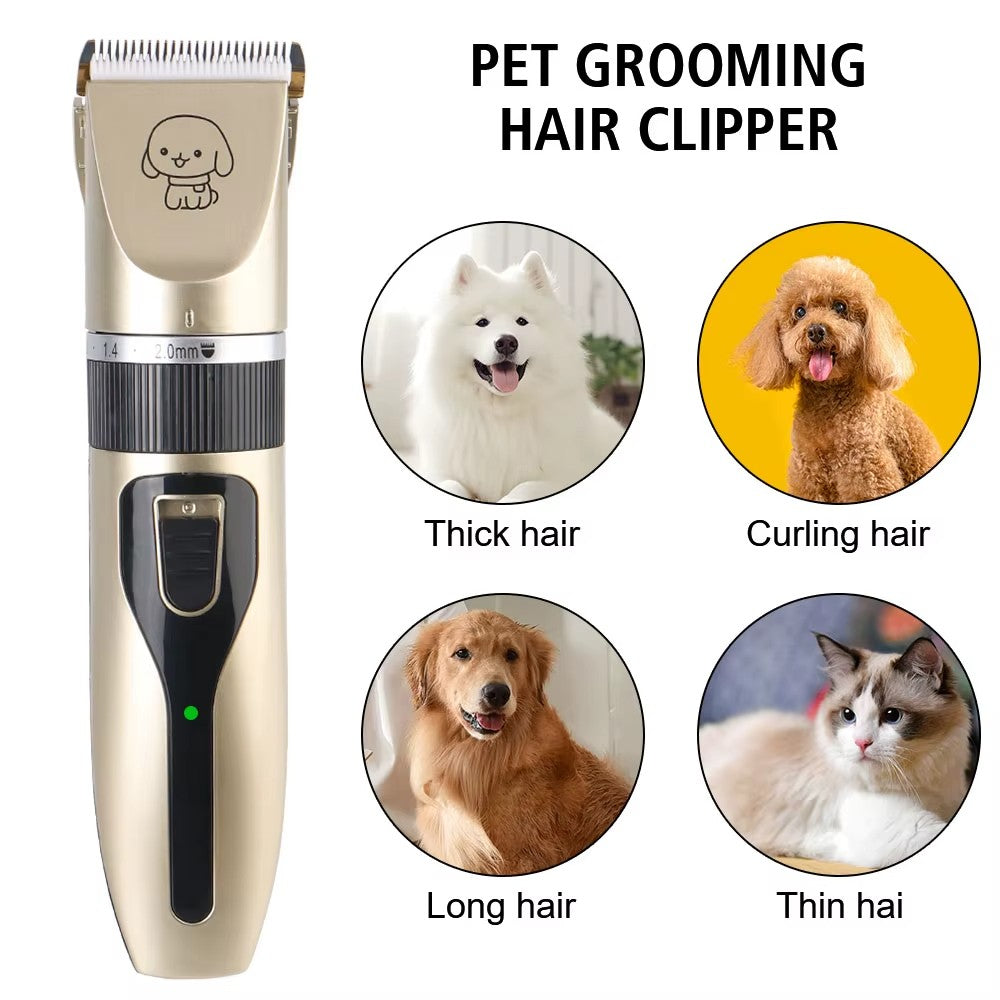 Máquina de Tosar Pelo de Animais Tesoura Elétrica Aparador de Pelo para Cães Gatos Coelhos e Filhotes Kit de Tosagem para Animais de Estimação