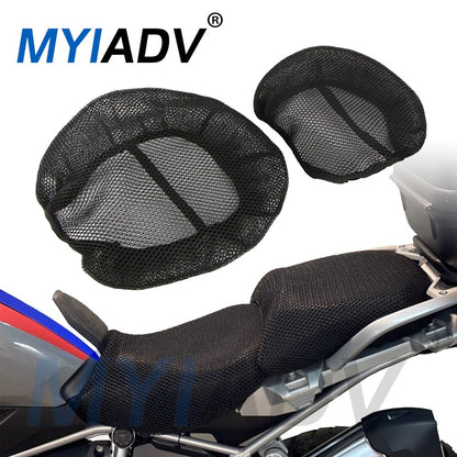 Capa de Almofada de Assento Antiderrapante para Motocicleta BMW R1200GS R1250GS LC Adventure 2018-2023 Capas Protetoras de Assento de Malha de Nylon
