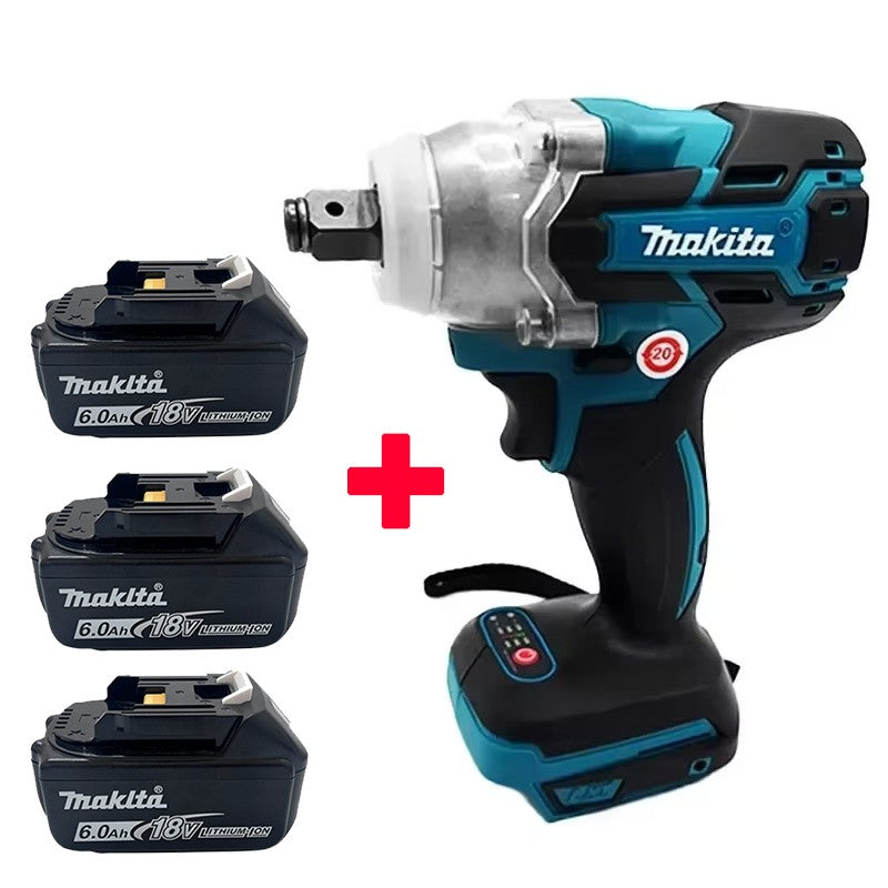 Makita DTW600 3100IPM Chave de Impacto Sem Fio 18V 1/2 Pol. Parafusadeira Sem Escova Chave de Fenda Elétrica Recarregável Ferramenta para Serviço Automotivo