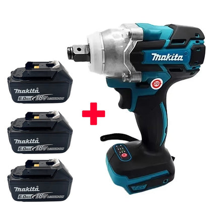 Makita DTW600 3100IPM Chave de Impacto Sem Fio 18V 1/2 Pol. Parafusadeira Sem Escova Chave de Fenda Elétrica Recarregável Ferramenta para Serviço Automotivo