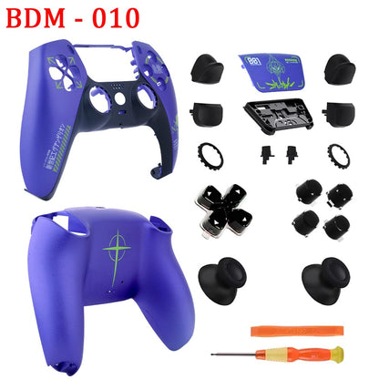 Purple Metallic for PS5 Controller Shell Faceplate Cover with Touchpad for DualSense Controller Replacement for BDM-010 to 050