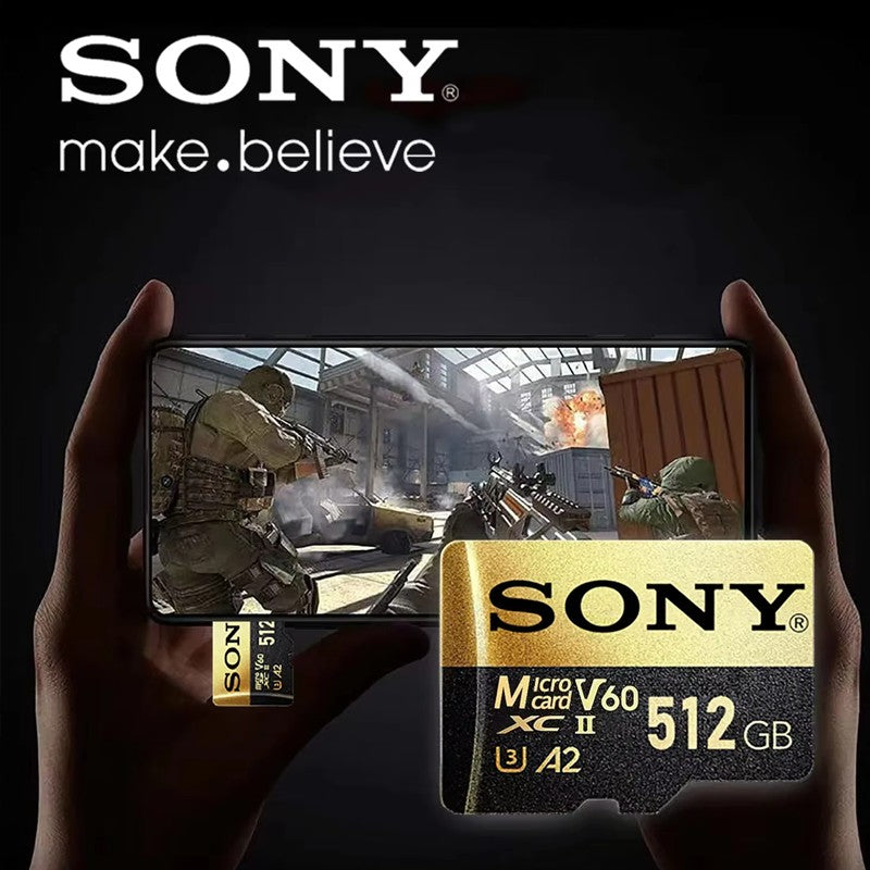 Cartão de Memória SONY TF 1TB Alta Velocidade Micro SD Card 1024GB 128GB 256GB 512GB A2 U3 V30 Cartões Flash SD TF Para Celular Xiaomi Computador