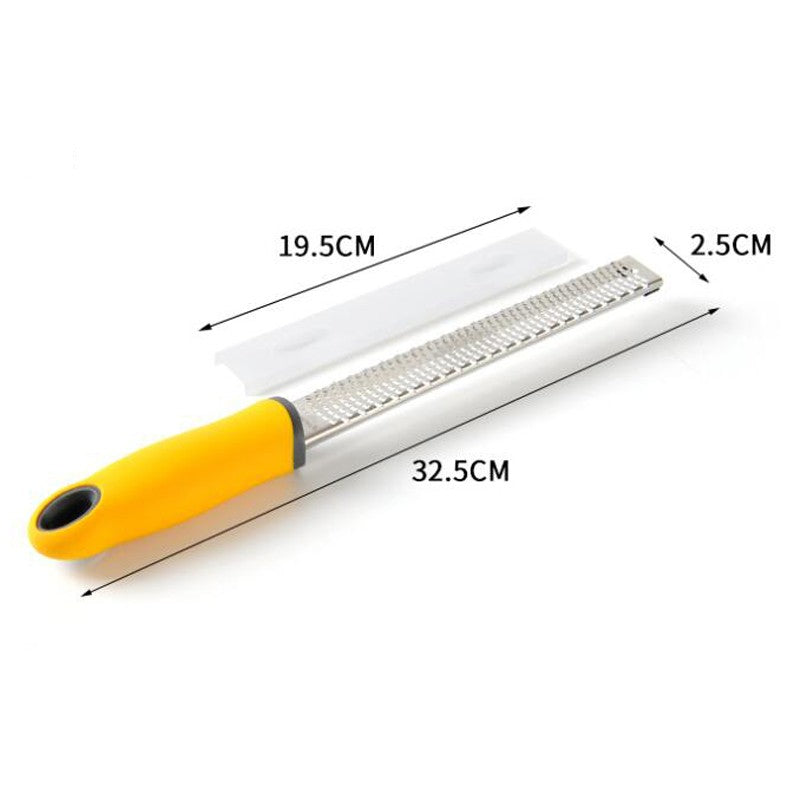 Stainless Steel Cheese Grater Lemon Zester With Cover Cheese Lemon Fruit Chocolate Grater With Nonslip Handle Kitchen Gadget