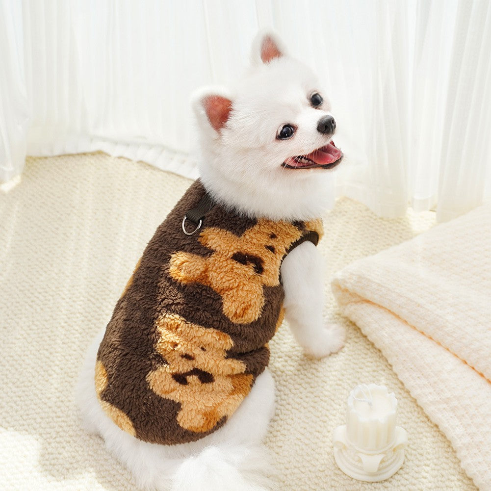 M-7GG Roupas de flanela quentes para animais de estimação Inverno Casaco para cães e gatos Roupa para animais de estimação 5-35kg Bichon Bulldog Francês Roupas Pijama