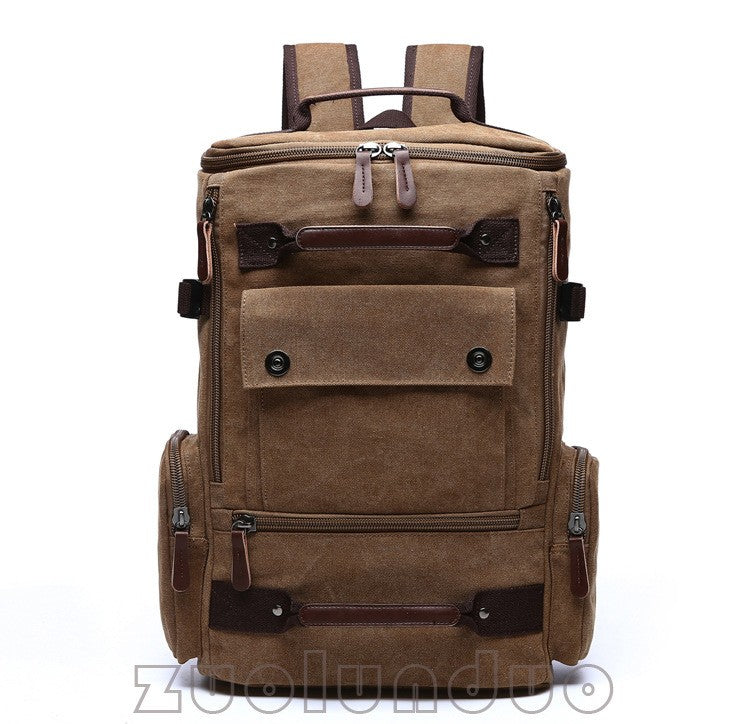 Mochila Masculina Vintage Lona Mochila Escolar Masculina Bolsas de Viagem Mochila de Grande Capacidade Mochila para Laptop Bolsa de Alta Qualidade