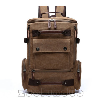 Mochila Masculina Vintage Lona Mochila Escolar Masculina Bolsas de Viagem Mochila de Grande Capacidade Mochila para Laptop Bolsa de Alta Qualidade