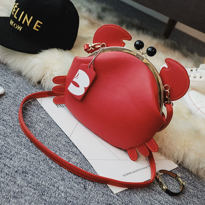 Fashionable Cute Crab-Shaped Versatile Lightweight Women's Crossbody Coin Purse