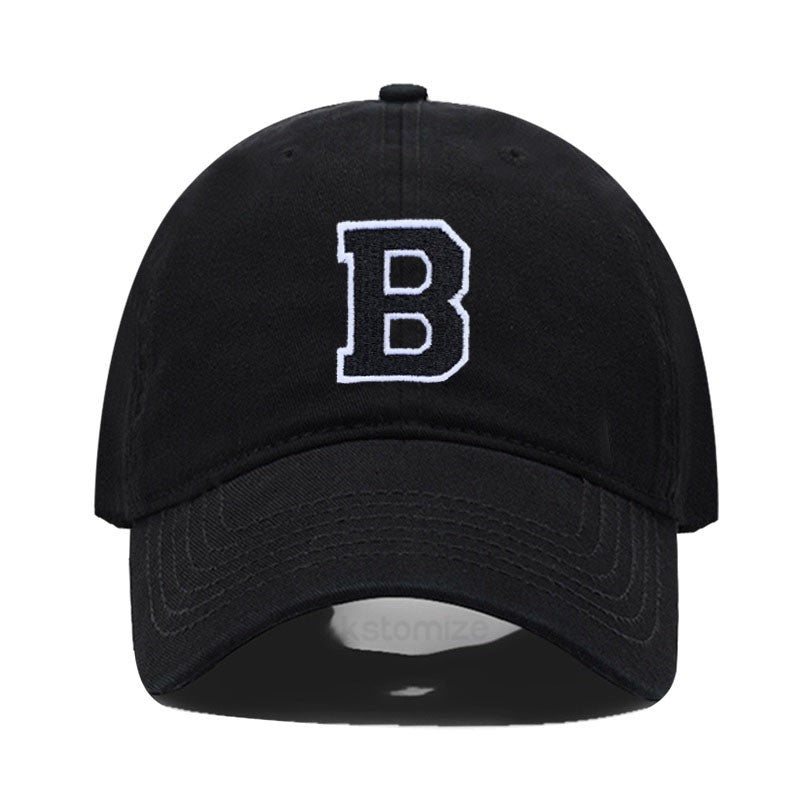 Initial Letter A-Z Embroider Baseball Cap For Men Womne High Quality Soft Cotton Fashion Team Sport Visors Snapback Caps