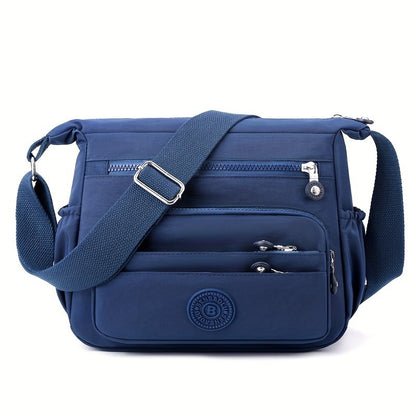 Lightweight Nylon Chic Crossbody Bag for Women Adjustable Strap, Multi-Pocket Design for Travel, Shopping, Dates & School