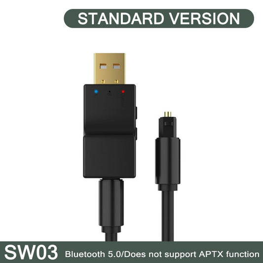 USB Optical Wireless Bluetooth 5.4 Transmitter 2 in 1 Audio Adapter Low Lantency For TV PC PS3/PS4/Xbox Wireless Audio Adapter