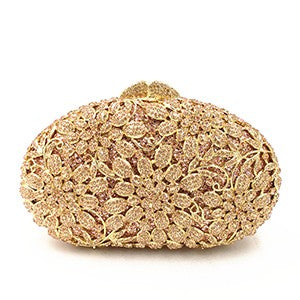 female Hollow Out Golden/black/gray Diamond Wedding Party Handbag Purse Women Crystal Clutch Evening Minaudiere Bag mom gifts