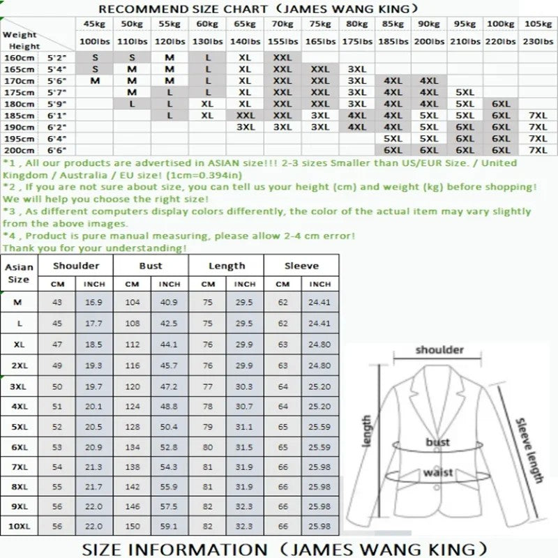 Men's M-10XL Spring New Wedding Fashion Handsome Suit Business Cargo Trousers plus Size Two Sets Fat Friendly Clothing