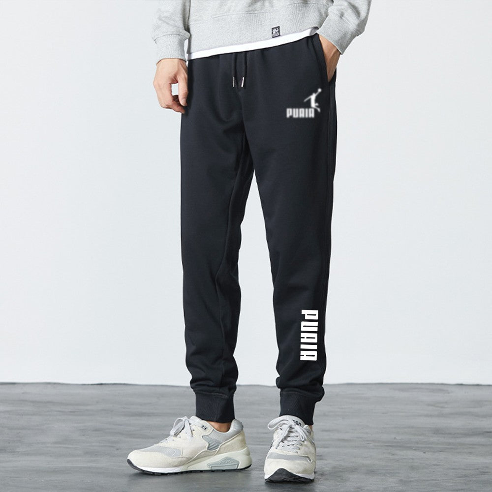 Roupa de exercício masculina. Calças esportivas casuais 2026 para esportes ao ar livre, com design de cós elástico, corte reto solto e confortável.