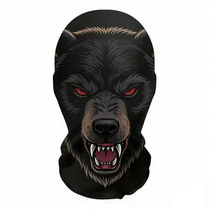 Skeleton Full Face Fashion Headgear, Breathable Mesh, Outdoor Riding, Holiday Disguise Headgear Mask