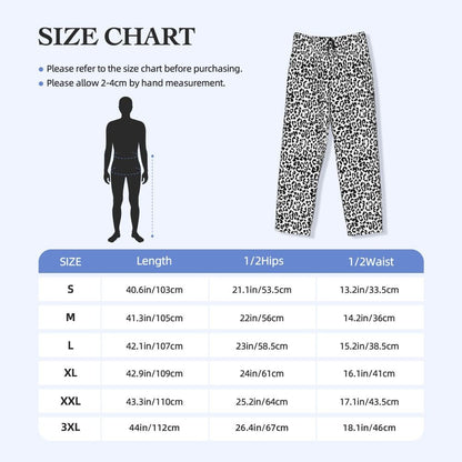 Custom Leopard Print Pajama Pants Men's Animal Skin Sleepwear Lounge Sleep Bottoms Stretch with Pockets