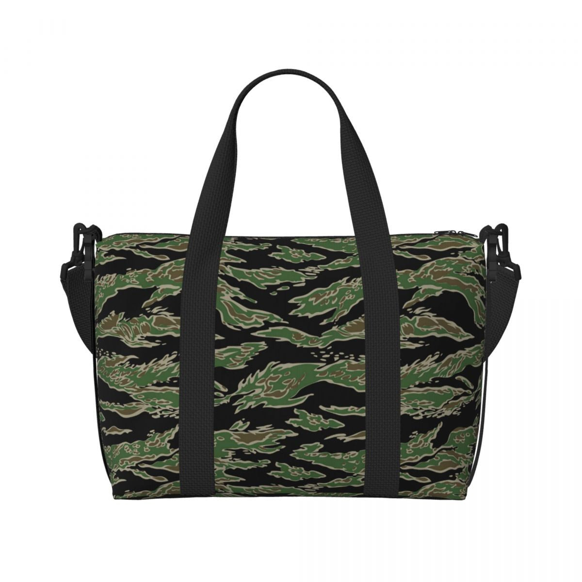 Tiger Stripe Camouflage Military Camo Beach Travel Bag Large Capacity Tote Bags for Gym Yoga Women Shopping Duffle Shoulder Bag