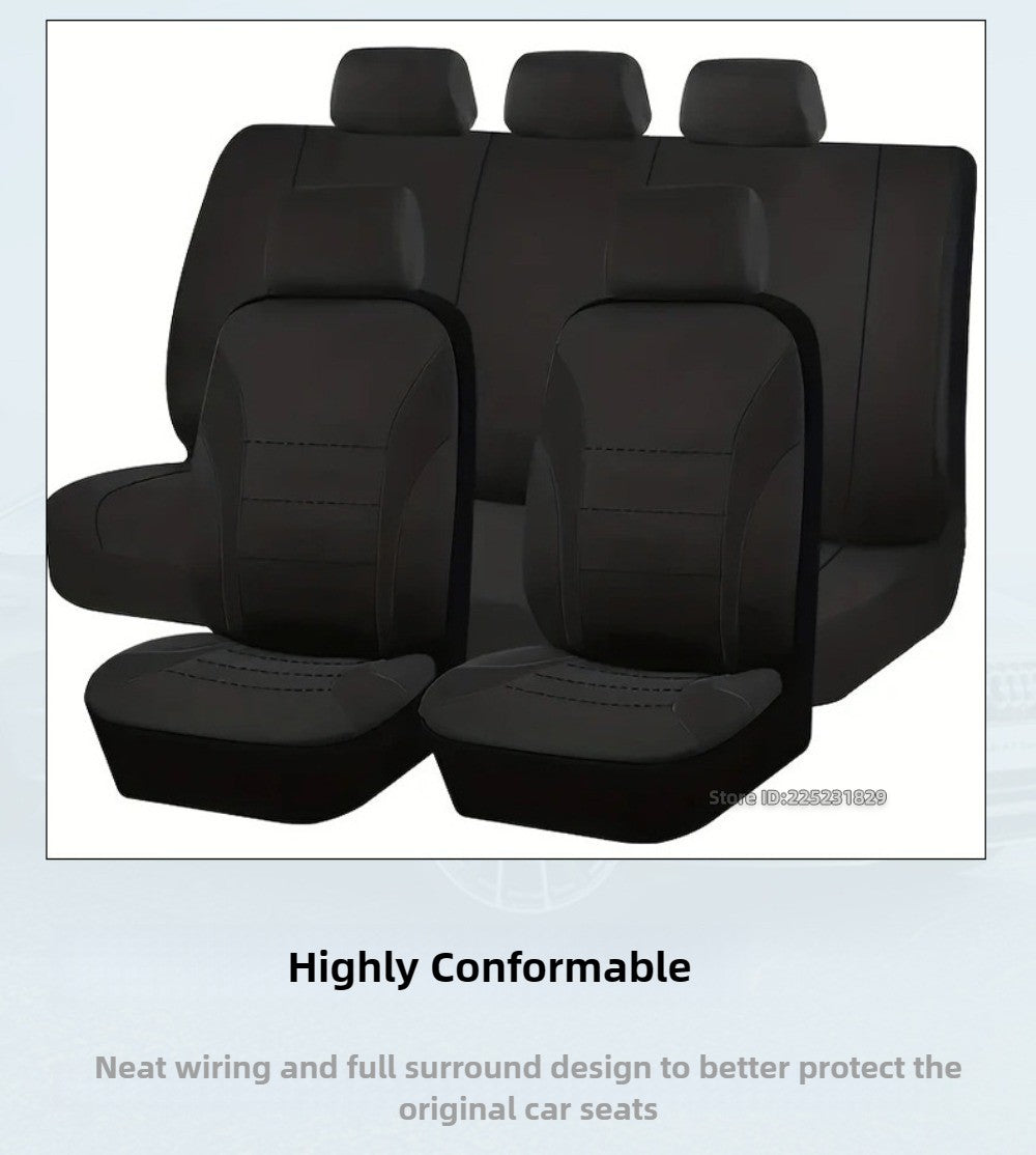 Almofada universal com design de linha de cintura AUTOMOTIVA Tamanho universal para carro, SUV, caminhão, van, acessórios, capas de assento internas, conjunto completo