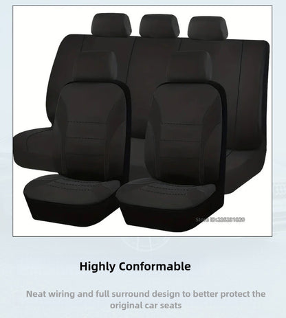 Almofada universal com design de linha de cintura AUTOMOTIVA Tamanho universal para carro, SUV, caminhão, van, acessórios, capas de assento internas, conjunto completo