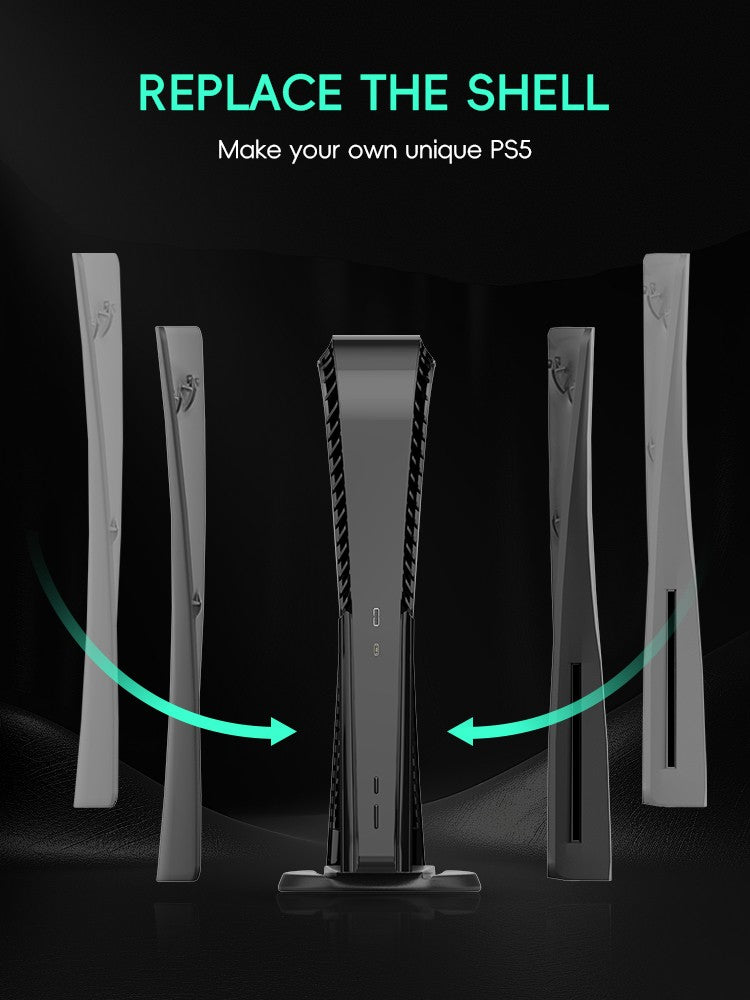 DATA Frog Protective Shell Cover for PS5 Console Full Set Faceplate Replacement Accessories for PS5 Digital Disc Version