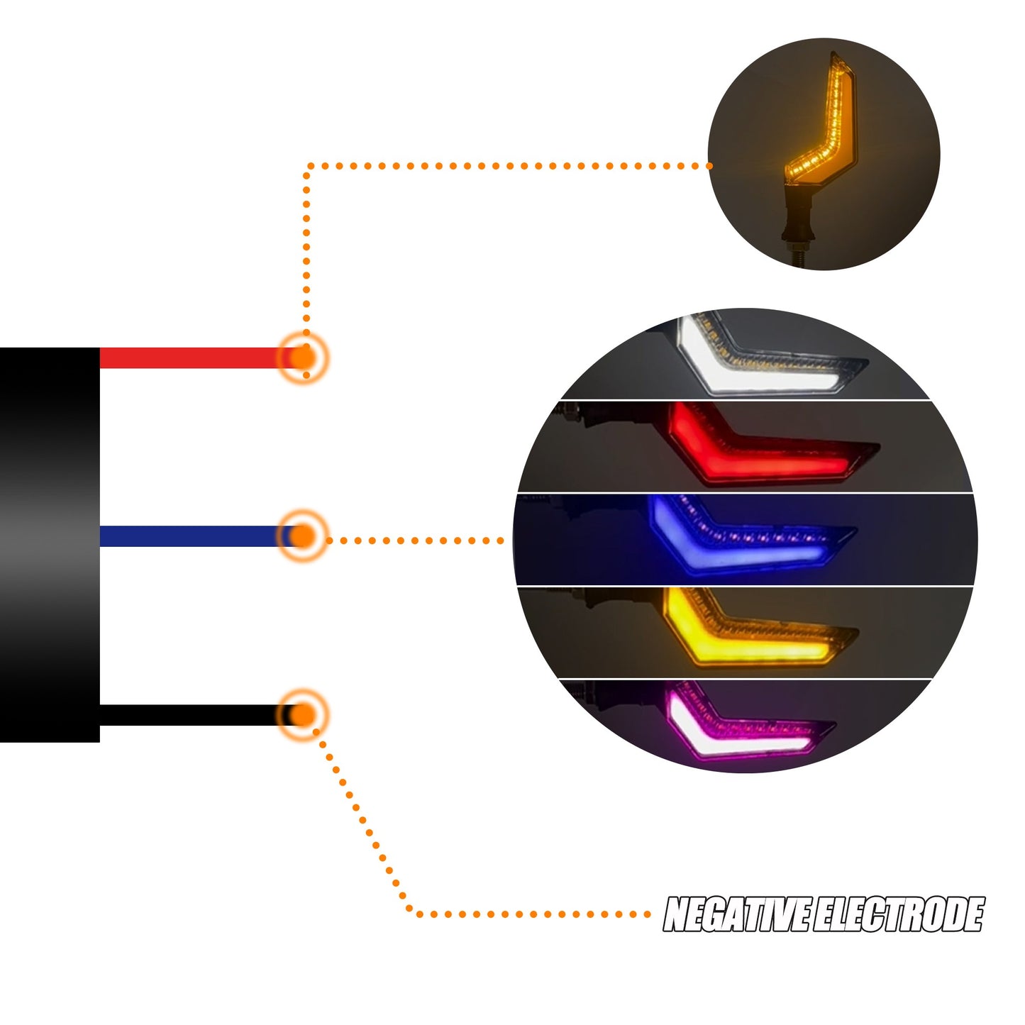 2pcs 12V Universal Motorcycle LED DRL Flowing Water Tail Turn Signal Indicators Lamp For KTM Yamaha Honda BMW Modifications