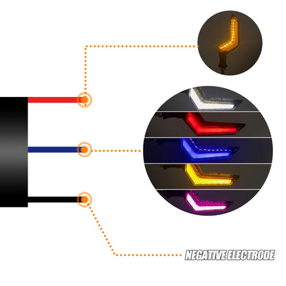 2pcs 12V Universal Motorcycle LED DRL Flowing Water Tail Turn Signal Indicators Lamp For KTM Yamaha Honda BMW Modifications