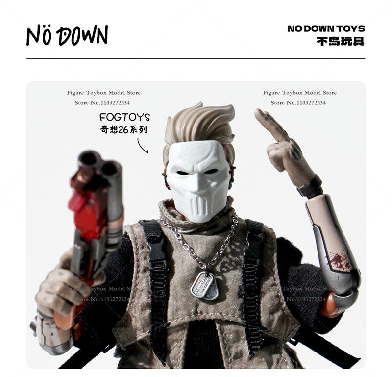 Brinquedos No Down Escala 1/12 Boneco Soldado Homem Jason Casey Jones Cosplay Mini Máscara Modelo Acessório de Cena Para Decoração DIY de Bonecas de 6 polegadas