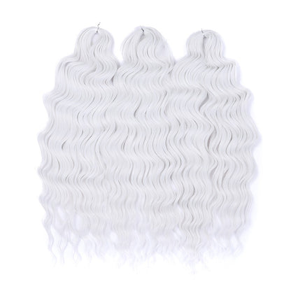 FASHION IDOL Cabelo de Crochê Torção Laranja Extensões de Cabelo Trançado de Onda Profunda Sintética Cabelo Onda de Água 24 Polegadas Fibra Resistente ao Calor