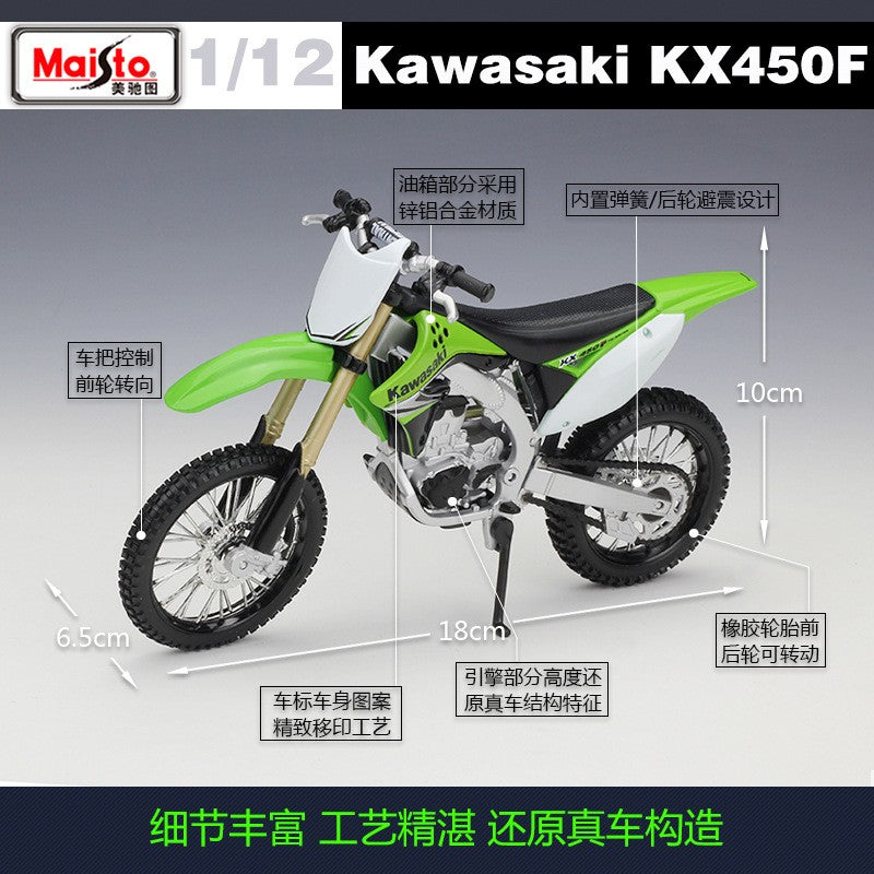 Maisto 1:12 Kawasaki Kx450f Kx 450 F Kx 450f Moto Off-road Modelo de Liga de Brinquedo Presente para Exposição