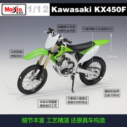 Maisto 1:12 Kawasaki Kx450f Kx 450 F Kx 450f Moto Off-road Modelo de Liga de Brinquedo Presente para Exposição