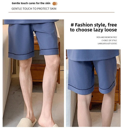 Summer Men's Loose Fit Short Pants Thin Cotton Sporty Comfortable Five-Point Home Leisure Pants Outerwear Big Size Sleepwear