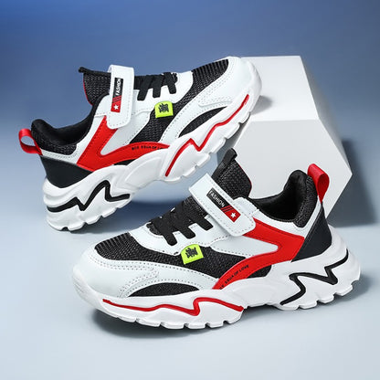 Kids Sports Shoes Boys Sneakers Trendy Non-Slip Running Walking Shoes For School Children Lightweight Casual Tennis Footwear