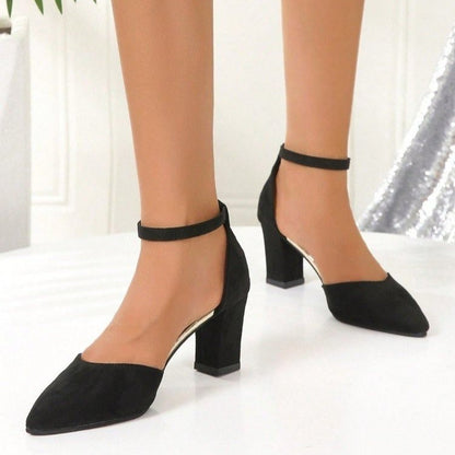 2024 Spring Summer Sandals New Women's Pointed Toe Pumps Fairy Korean Style Versatile Fashion High Heel Shoes