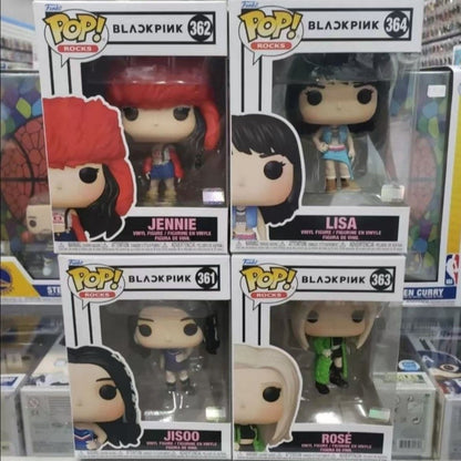 ? Funko Pop Blackpink Jennie Lisa Rose Boneca de Vinil Coreana Grupo Feminino Modelo de Ação Presentes Comemorativos para Fãs Colecionáveis