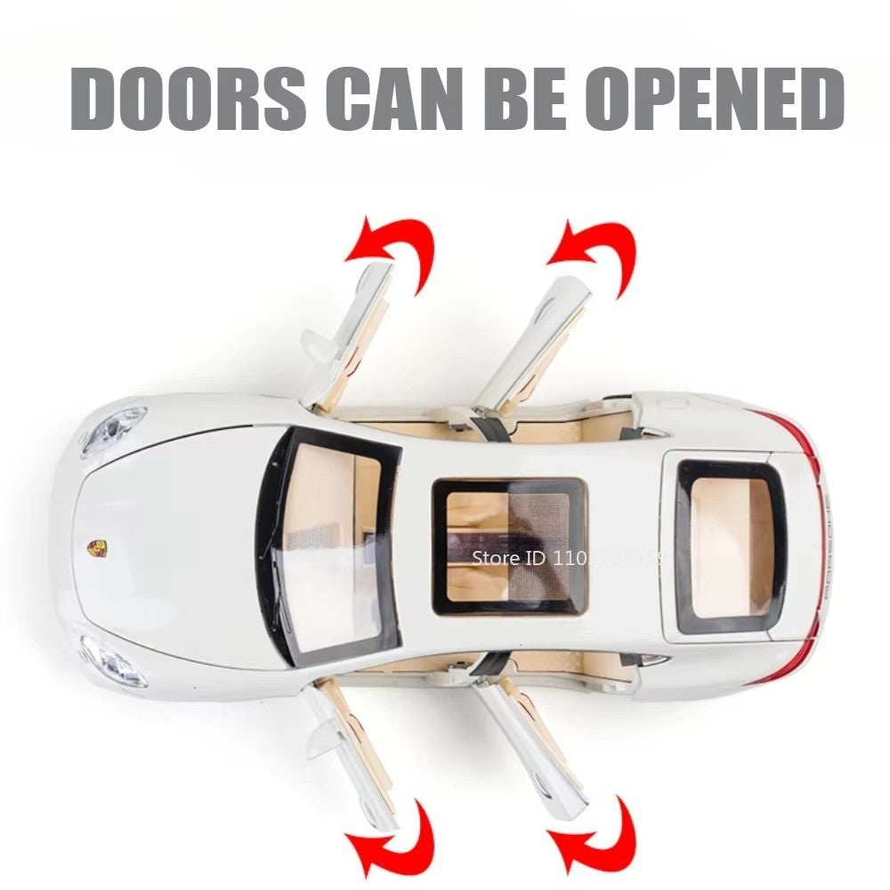 1:24 Scale Panamera Miniature Car Model Toys Alloy Diecast with 6 Doors Opened Pull Back Toy Vehicles for Kids Birthday Gift