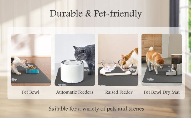 VIKAMA Cute Pet Placemats Cats And Dogs Universal Water-Absorbent Non-Slip Wash-Free Simple Pet Floor Mats Pet Supplies