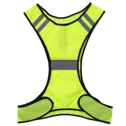 High Visibility Reflective Vest Reflective Straps Night Running Cycling Clothing Vest Adjustable Safety Vest Riding Equipment