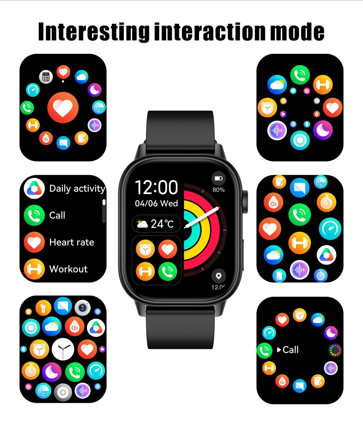 LIGE 2025 Para Android IOS GPS Smart Watch Feminino Tela HD de 2.01" Frequência Cardíaca Chamada Bluetooth Bússola IP68 À Prova D'água Smartwatch Masculino