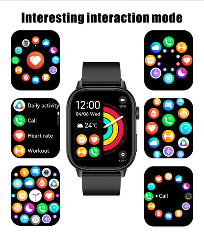 LIGE 2025 Para Android IOS GPS Smart Watch Feminino Tela HD de 2.01" Frequência Cardíaca Chamada Bluetooth Bússola IP68 À Prova D'água Smartwatch Masculino