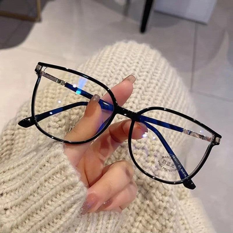 Anti Blue Light Reading Glasses for Women Stylish Dazzling Large Frame Set with Diamonds Plano Eyeglasses Presbyopic Eyewear