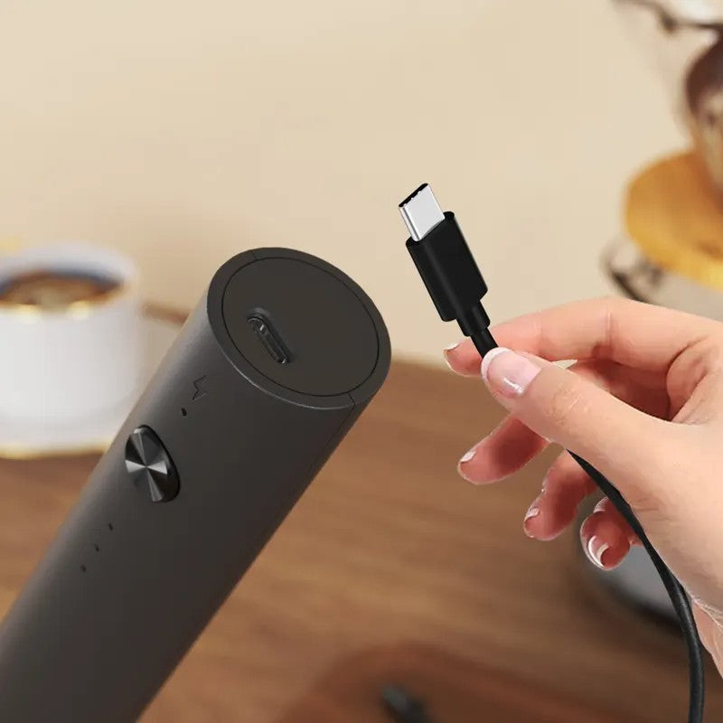 Batedor Poderoso de Cozinha Espumador de Leite Portátil para Lattes, Misturador de Bebidas Elétrico, Recarregável, Batedor de Ovos