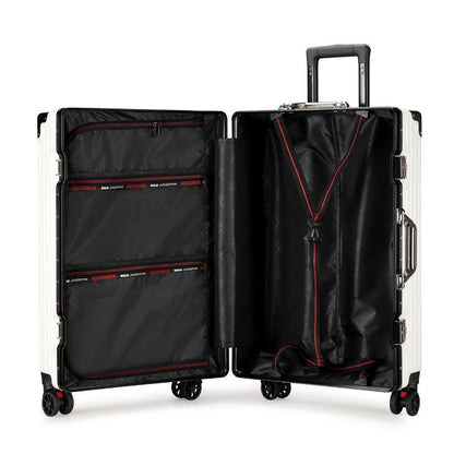 Luggage Suitcase Aluminum Frame 20 Trolley Case Universal Wheels 24 Female Male Students 26 Durable Password 28inch Leather Case