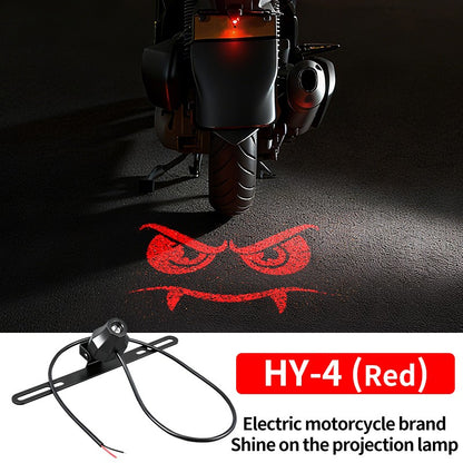 Luz de projeção de motocicleta e veículo elétrico olho de diabo LED de alta definição luz de placa anti-colisão traseira mod